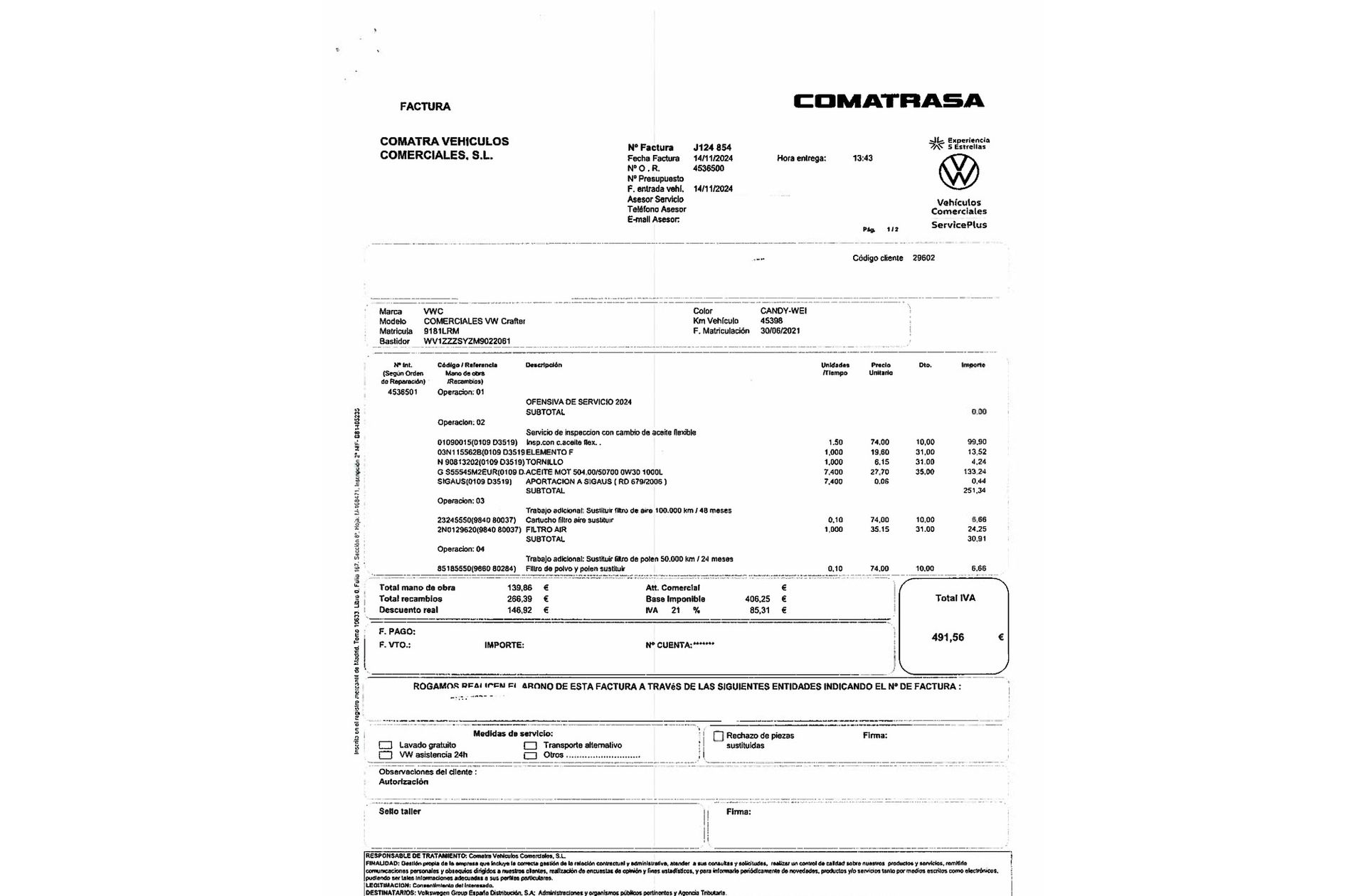 Volkswagen Crafter 35 Furgón Batalla Larga con Voladizo L5H3 2.0 TDI - foto 32