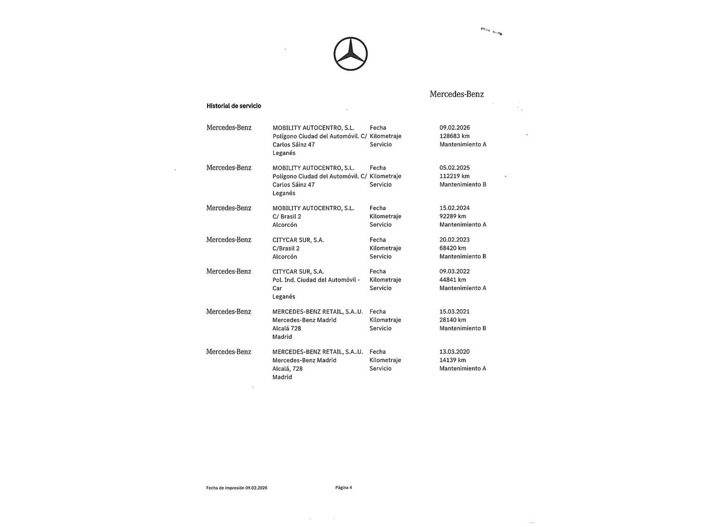 Foto del mantenimiento del Mercedes Clase C Mercedes Clase C 220 d (194 CV) Pack AMG