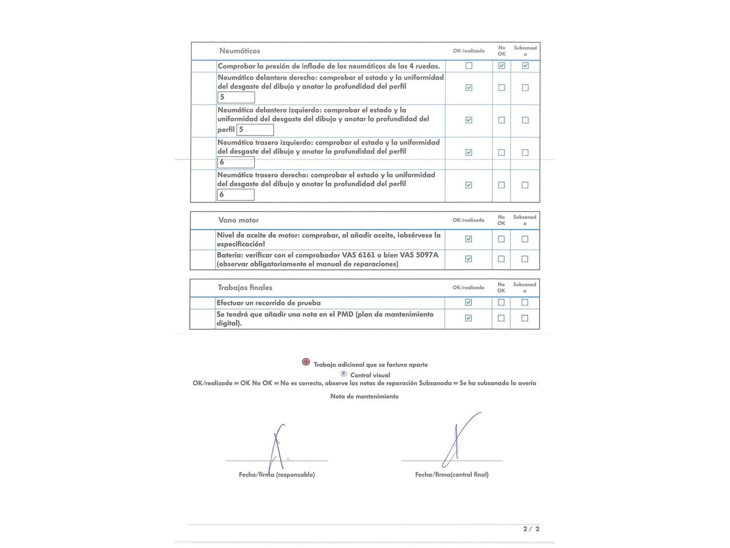 Foto del certificado del Skoda Fabia Skoda Fabia 1.0 MPI Like (75 CV)