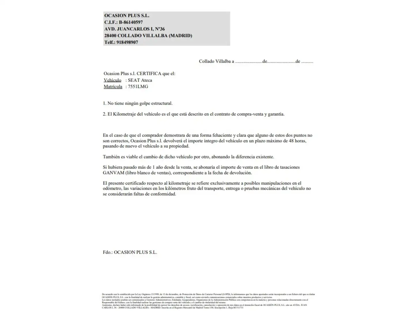 Certificado