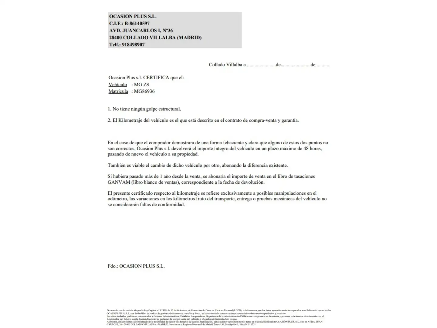 Certificado