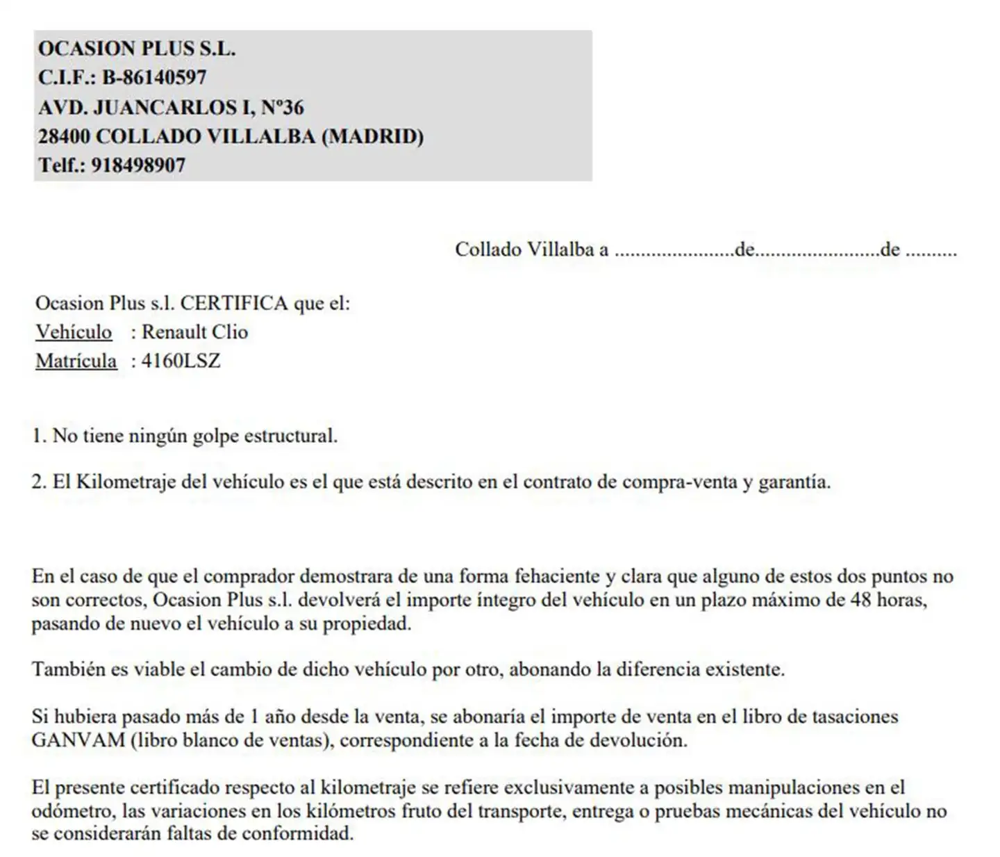 Certificado