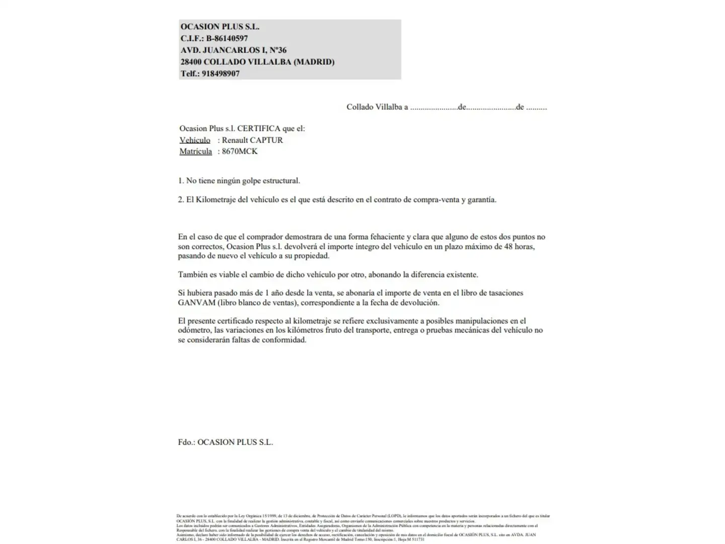 Certificado