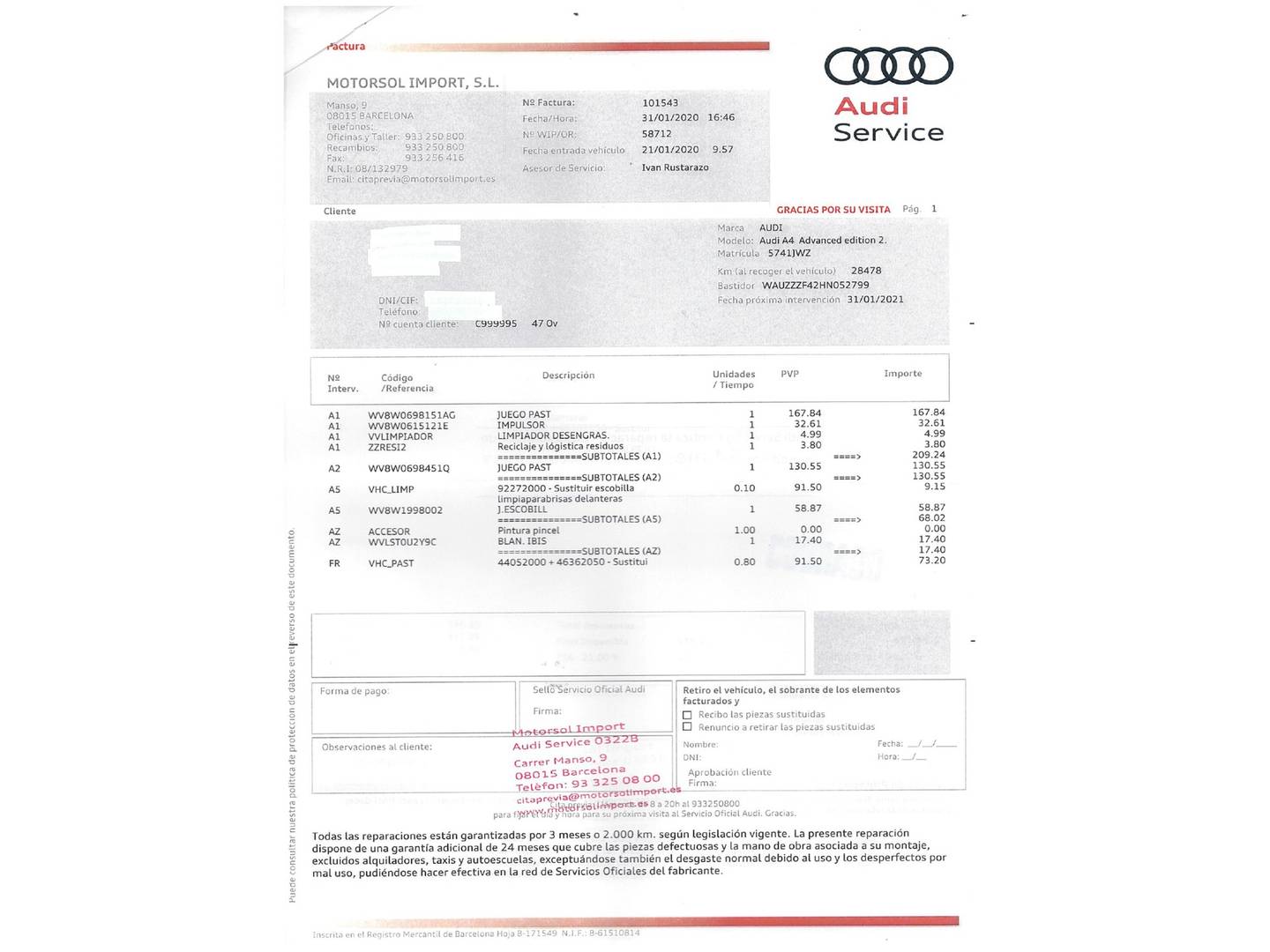 Foto Audi A4 Audi A4 Advanced edition 2.0 TDI (150 CV)