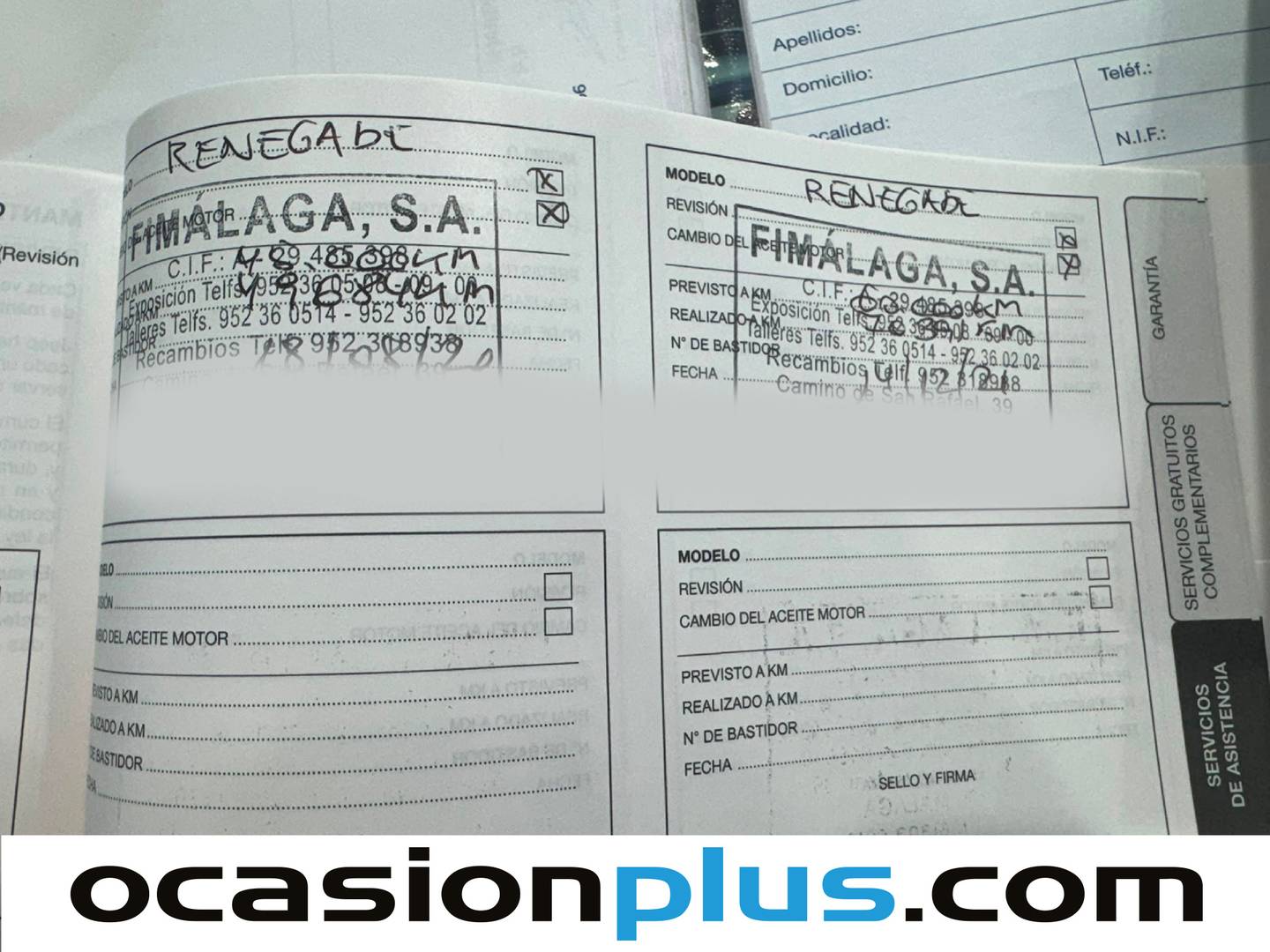 Foto del mantenimiento del Jeep Renegade Jeep Renegade 1.4 Multiair Limited 4x2 (140 CV)