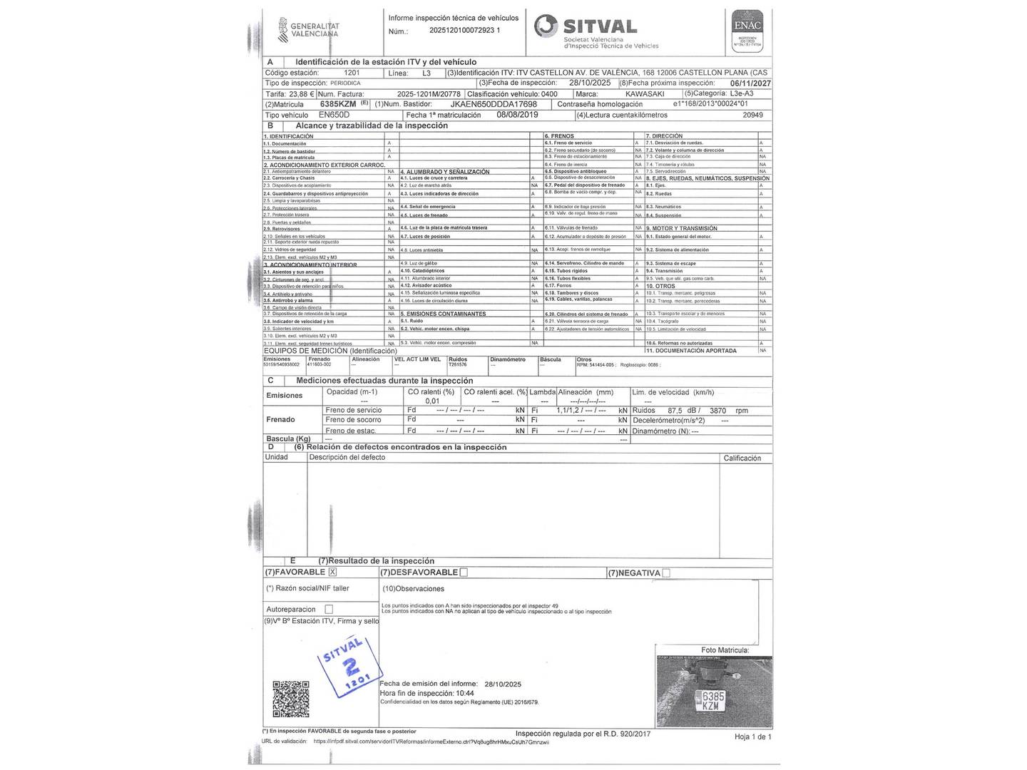 Kawasaki Vulcan S Kawasaki Vulcan S (61CV) de segunda mano