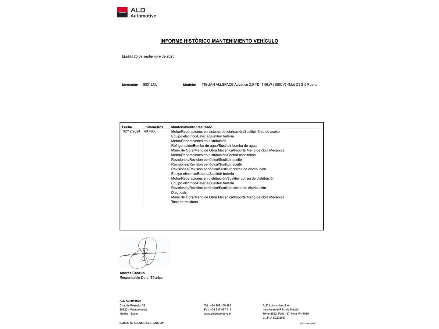 Foto Volkswagen Tiguan Allspace Volkswagen Tiguan Allspace Advance 2.0 TDI 4Motion (150 CV) DSG 7 Plazas