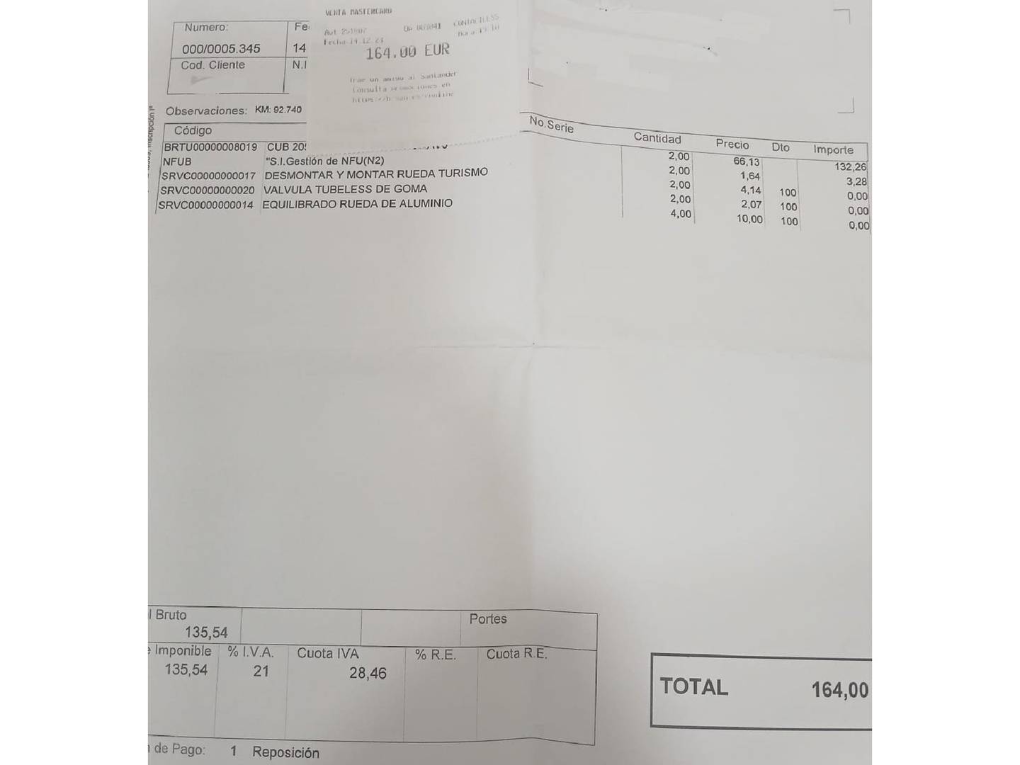 Foto del mantenimiento del Opel Corsa Opel Corsa 1.4 Selective (90 CV)