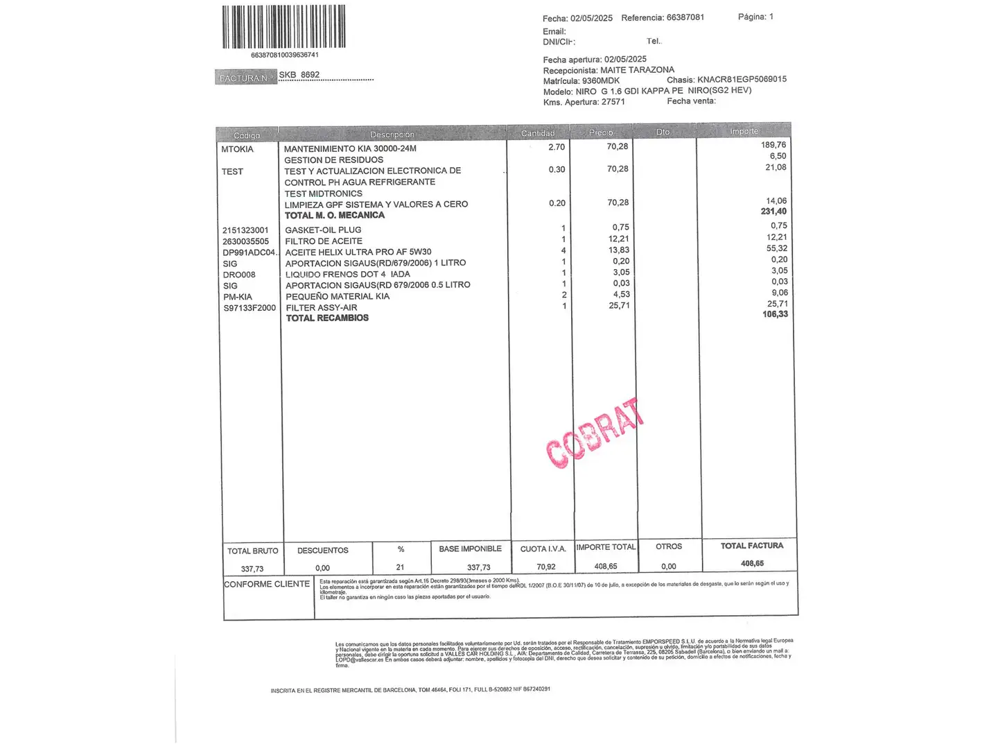 Foto KIA Niro Kia Niro 1.6 GDi HEV Híbrido Drive (141 CV)