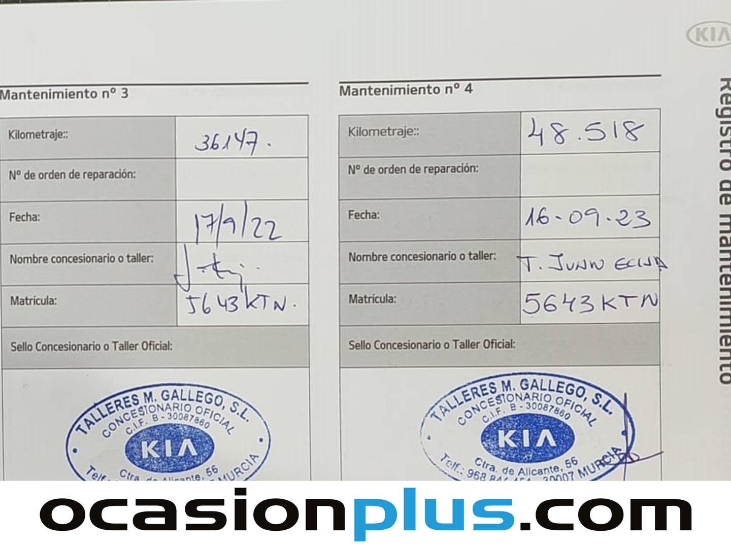 Foto del mantenimiento del KIA Ceed KIA Ceed 1.0 T-GDi Concept (120 CV)