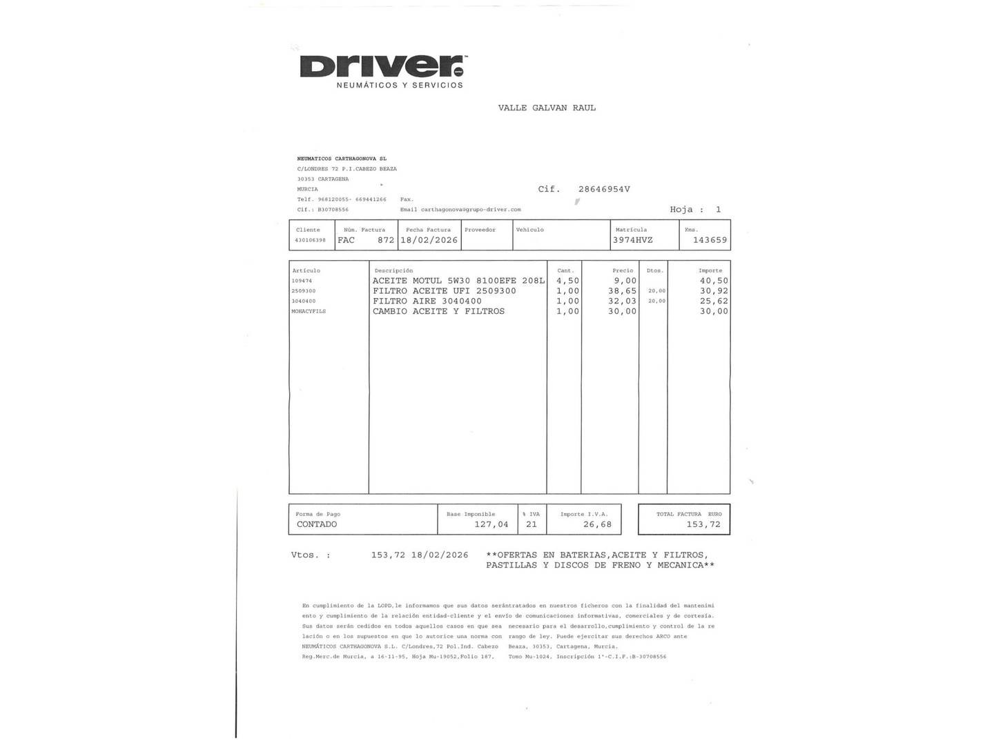 Foto del mantenimiento del Opel Zafira Tourer Opel Zafira Tourer 2.0 CDTi Selective (130 CV) 7 Plazas