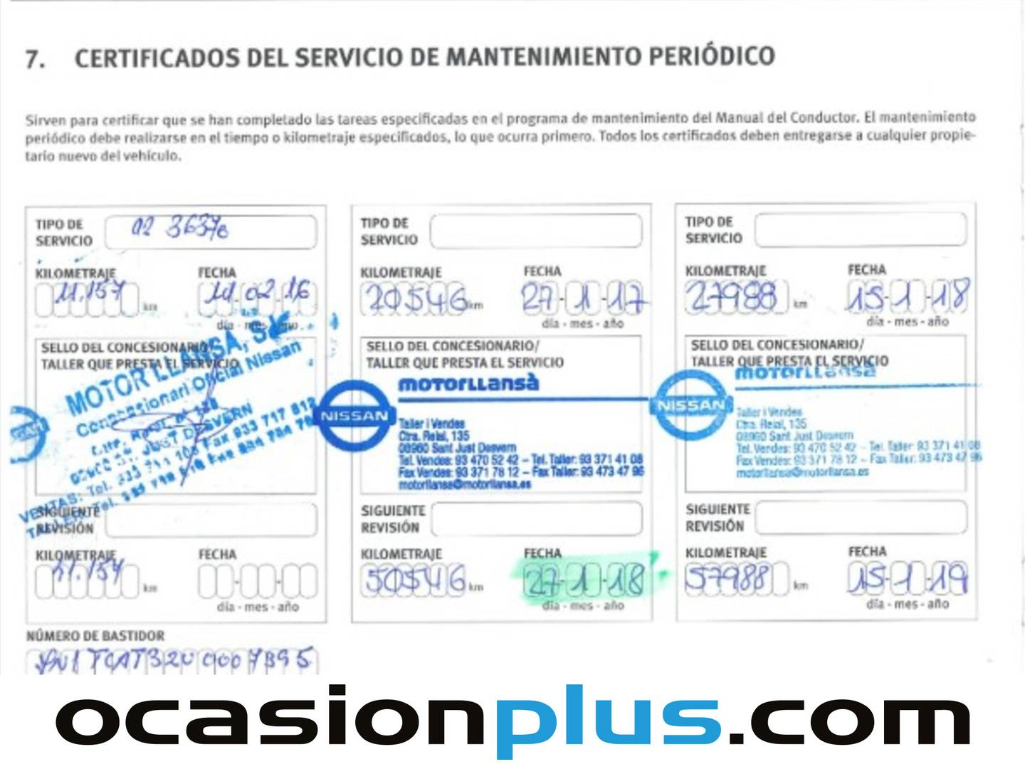 Foto del mantenimiento del Nissan X-TRAIL Nissan X-Trail dCi 130 360 (130 CV)