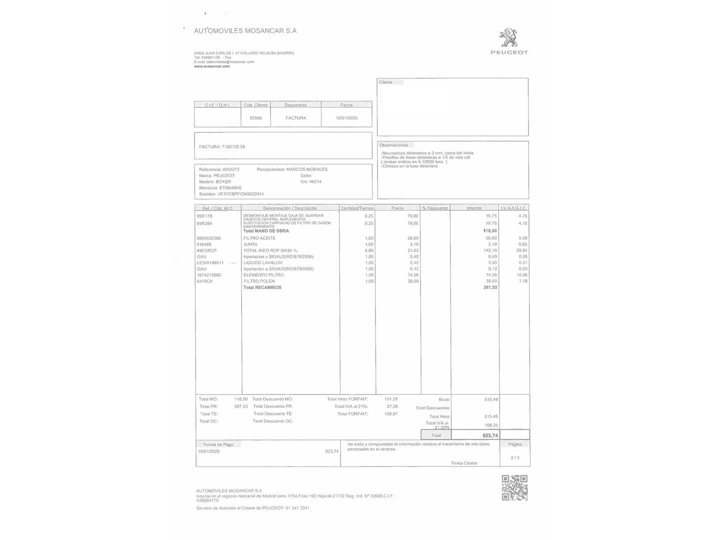 Foto Peugeot Boxer Peugeot Boxer Furgon BlueHDi 140 S&S 335 L3H2 (140 CV)
