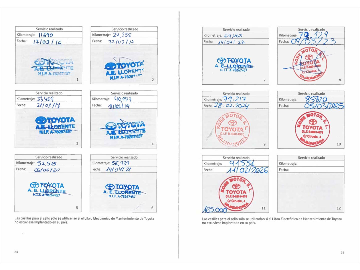 Foto del mantenimiento del Toyota Yaris Toyota Yaris 1.5 Hybrid Active (100 CV)