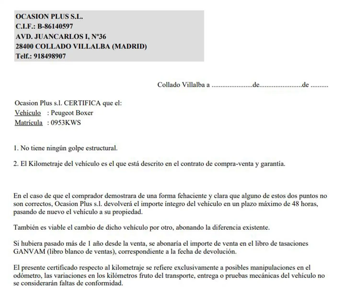 Certificado