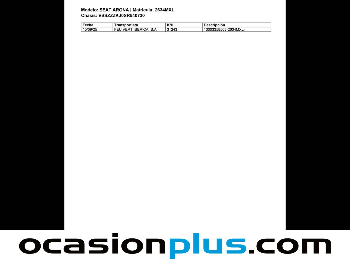Foto del mantenimiento del Seat Arona Seat Arona 1.5 TSI FR Special Edition DSG (150 CV)