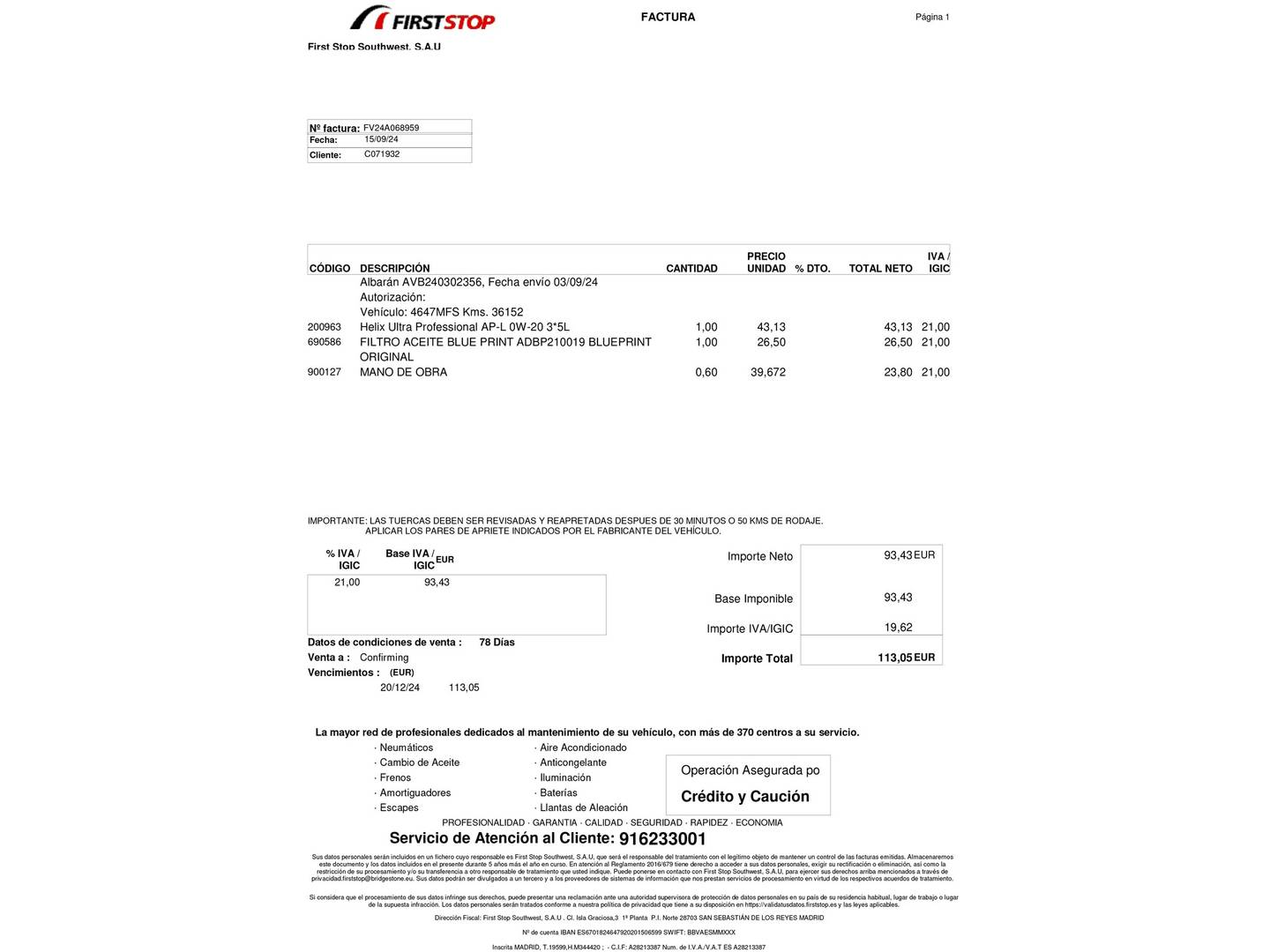 Foto del mantenimiento del Hyundai Tucson Hyundai Tucson 1.6 TGDI Klass 4x2 (150 CV)