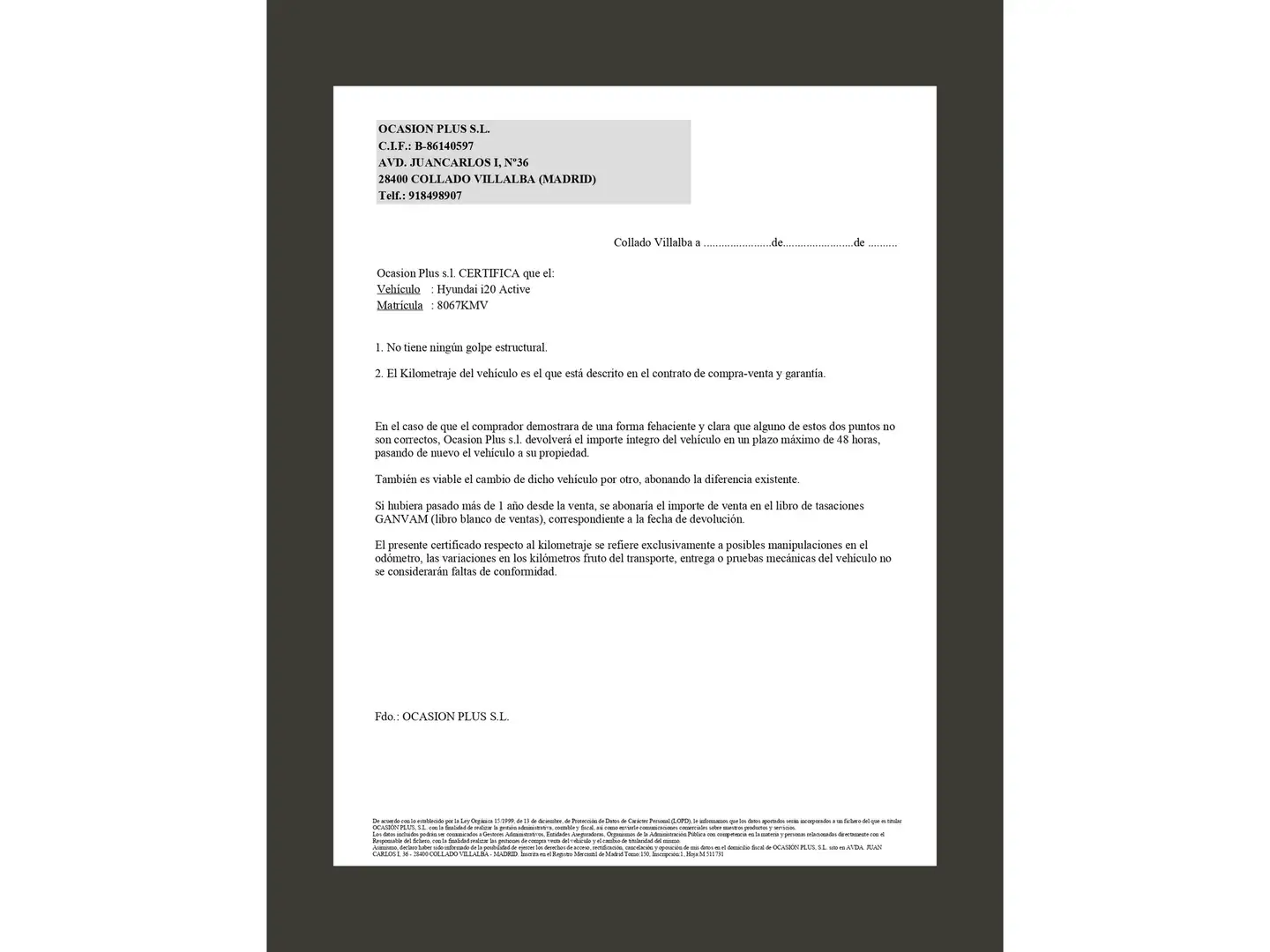 Certificado