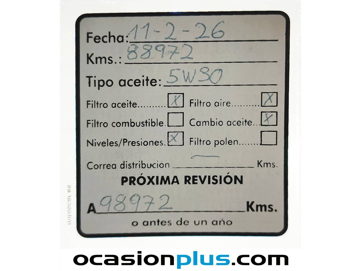 Foto del mantenimiento del Opel Insignia Opel Insignia 2.0 CDTI ecoFLEX Edition (130 CV)