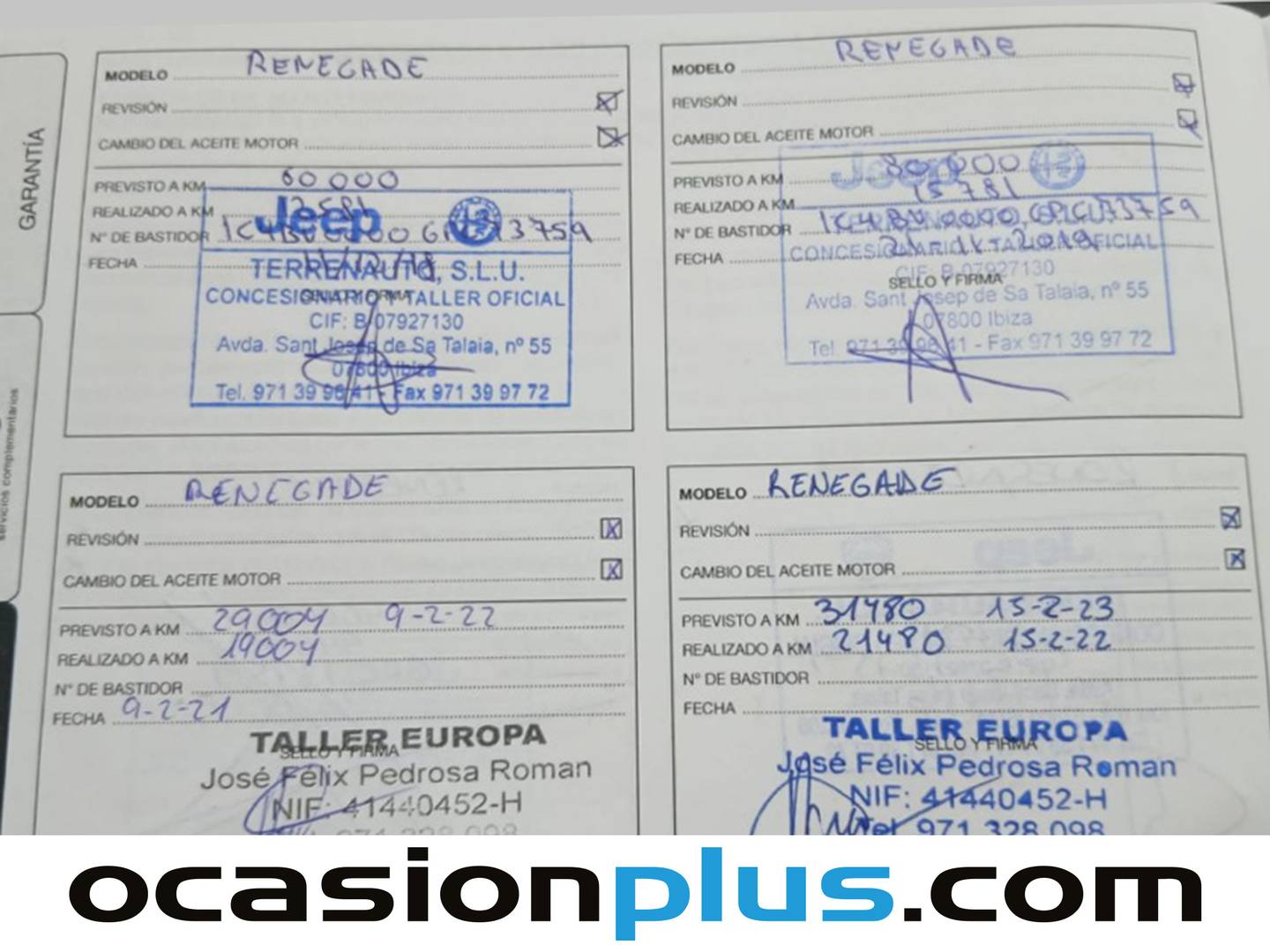 Foto del mantenimiento del Jeep Renegade Jeep Renegade 2.0 Multijet Trailhawk 4x4 AD Low Auto (170 CV)