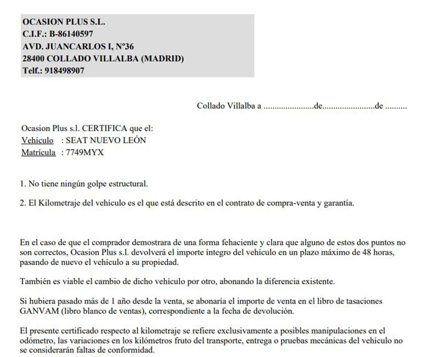 Certificado