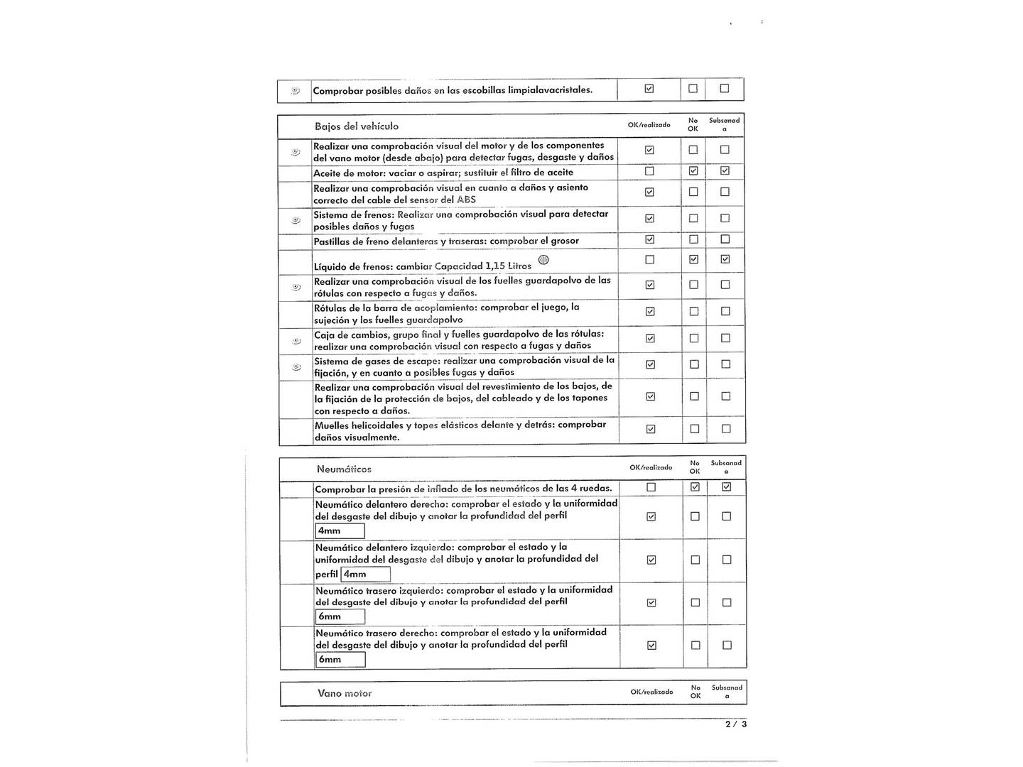 Foto del mantenimiento del Skoda Kamiq Skoda Kamiq 1.5 TSI Ambition (150 CV)