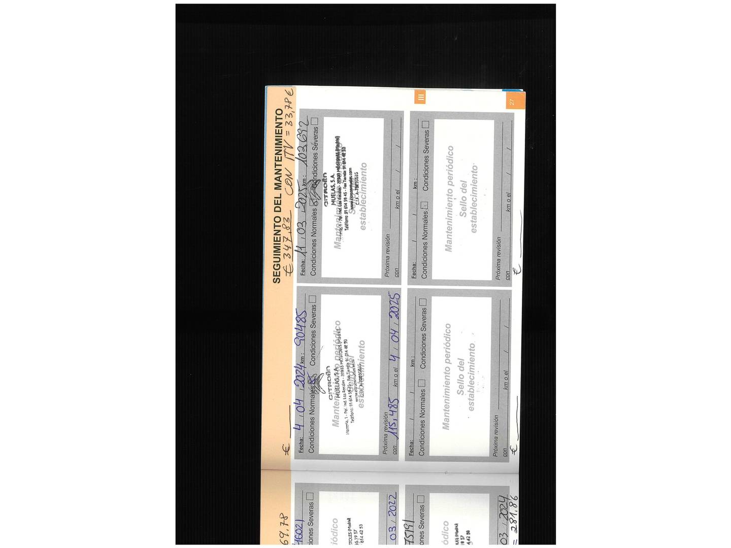 Foto del mantenimiento del Citroën C3 Picasso Citroen C3 Picasso PureTech 110 Feel Edition (110 CV)