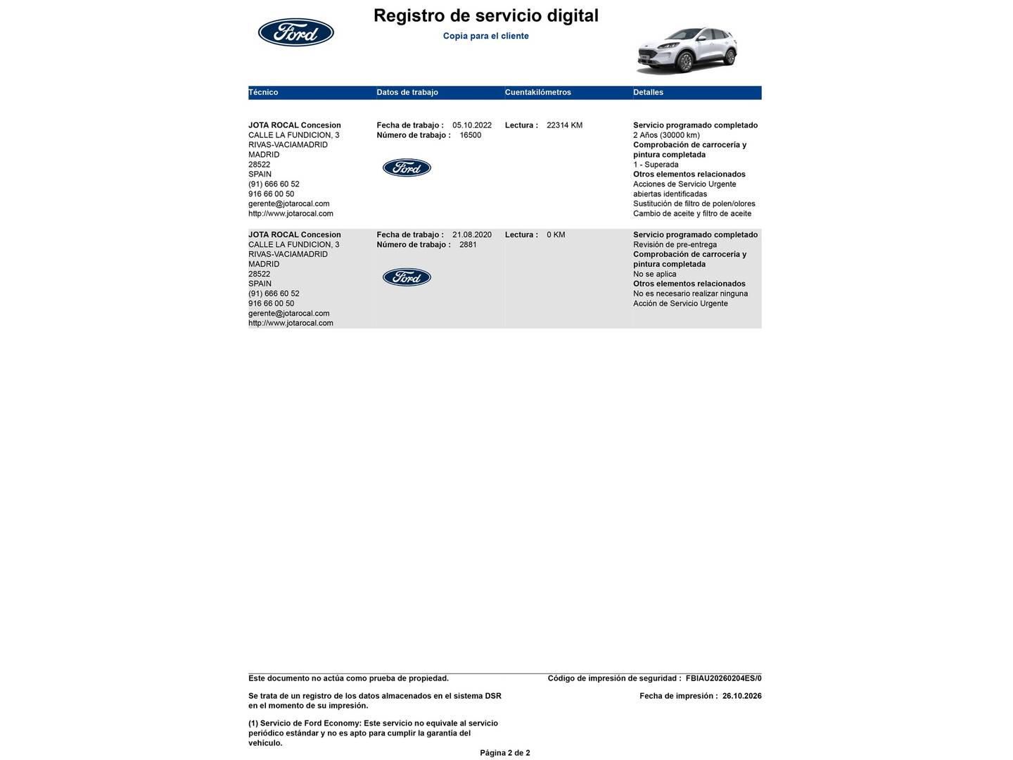 Foto del mantenimiento del Ford Kuga Ford Kuga 2.0 EcoBlue MHEV Trend (150 CV)