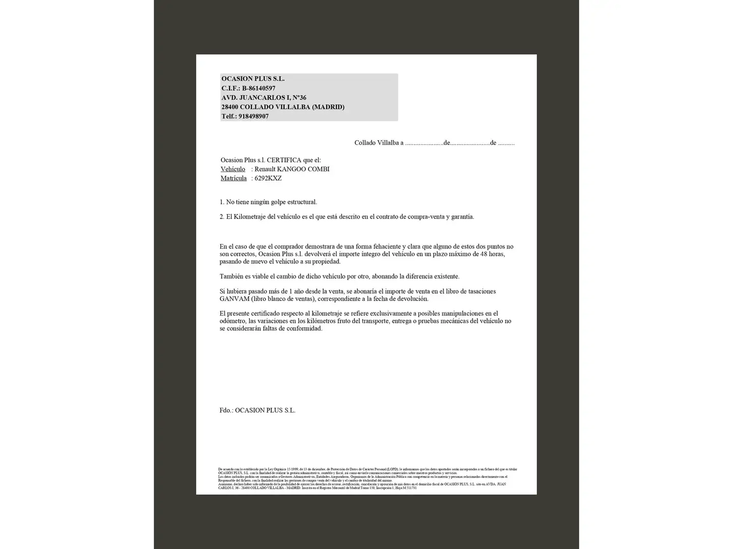Certificado