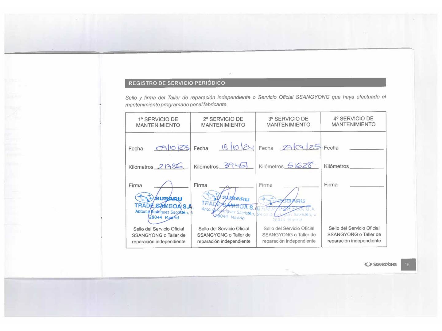 Foto del mantenimiento del SsangYong Tivoli SsangYong Tivoli G12T Urban Plus (128 CV) GLP