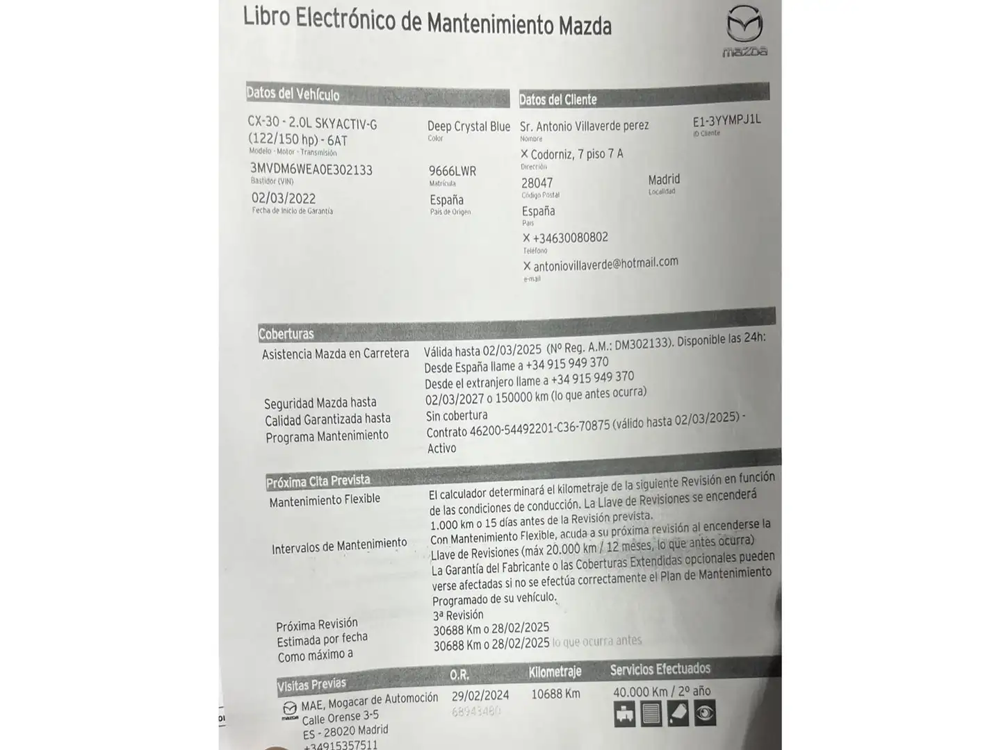 Foto Mazda CX-30 Mazda CX-30 2.0 Skyactiv-G Evolution 2WD AT (122 CV)