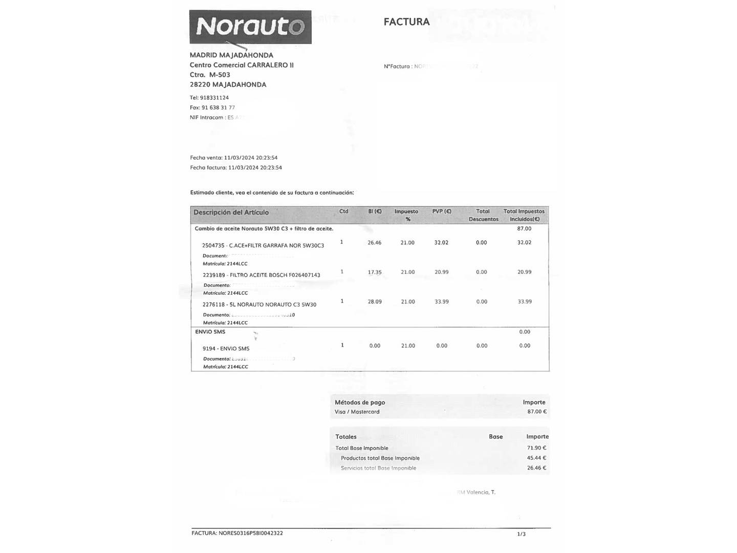 Foto del mantenimiento del Seat Arona Seat Arona 1.0 TGI GNC FR (90 CV)