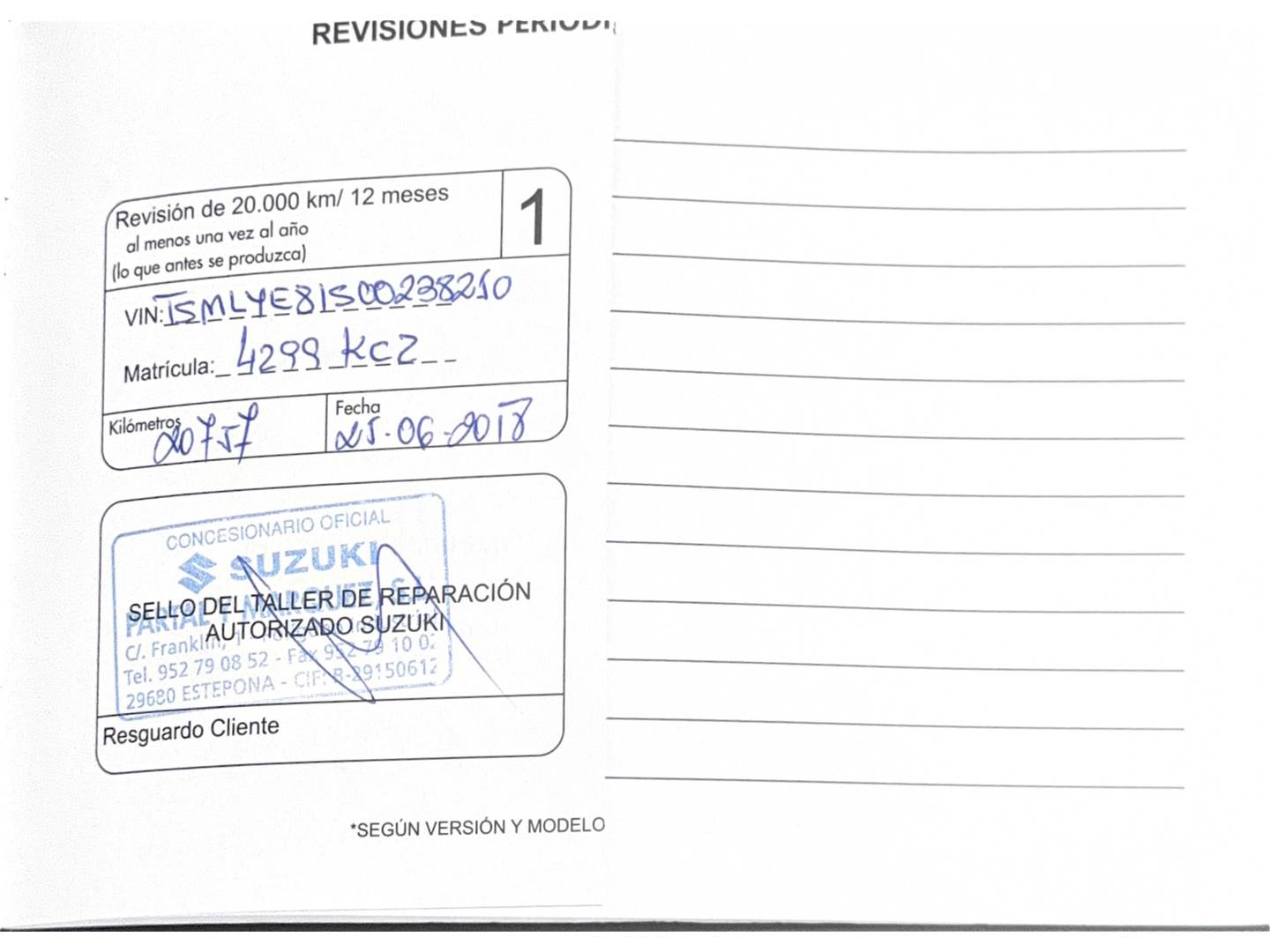 Foto del mantenimiento del Suzuki Vitara Suzuki Vitara 1.6 DDiS GLX 4WD (120 CV)