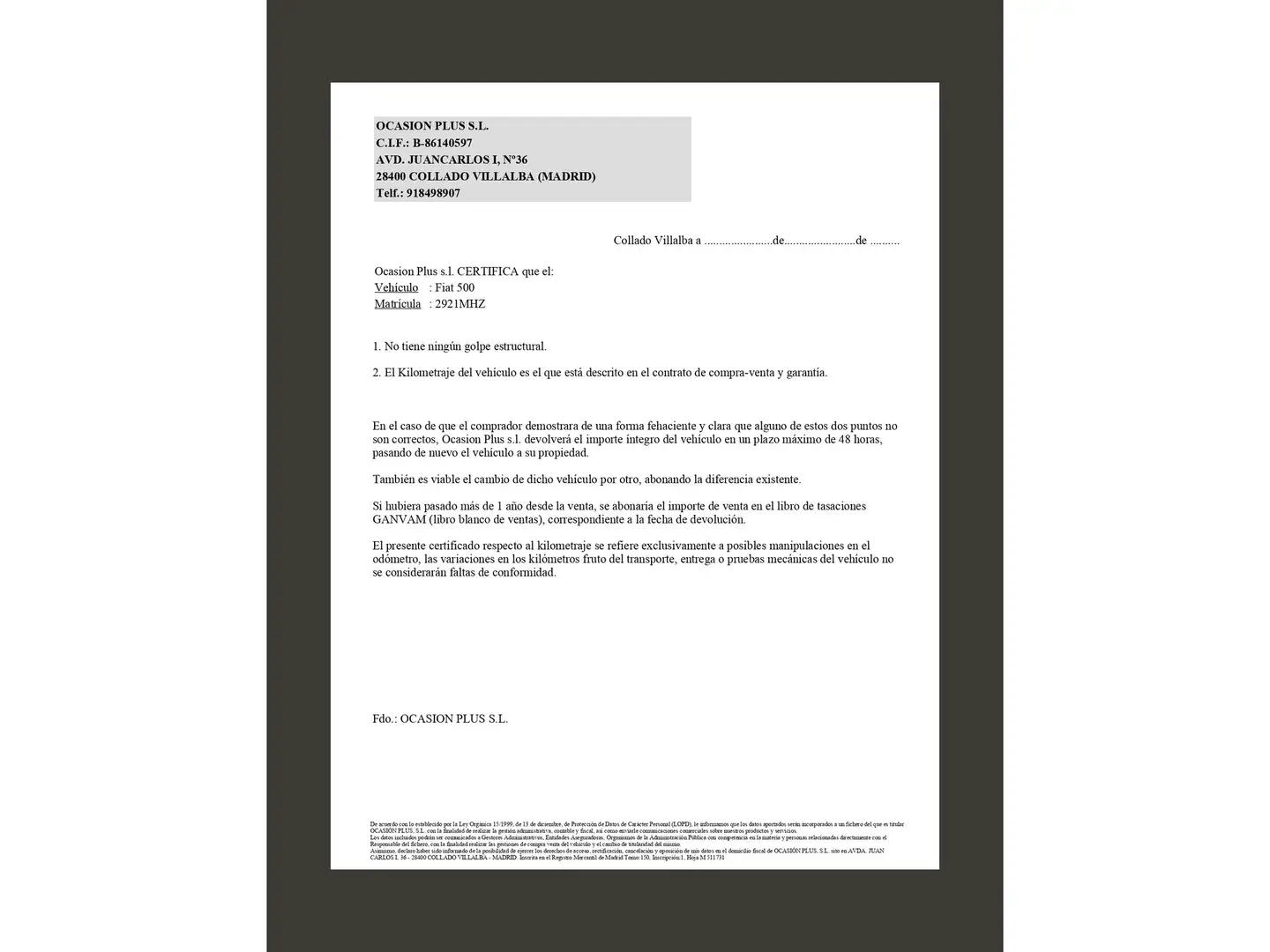 Certificado