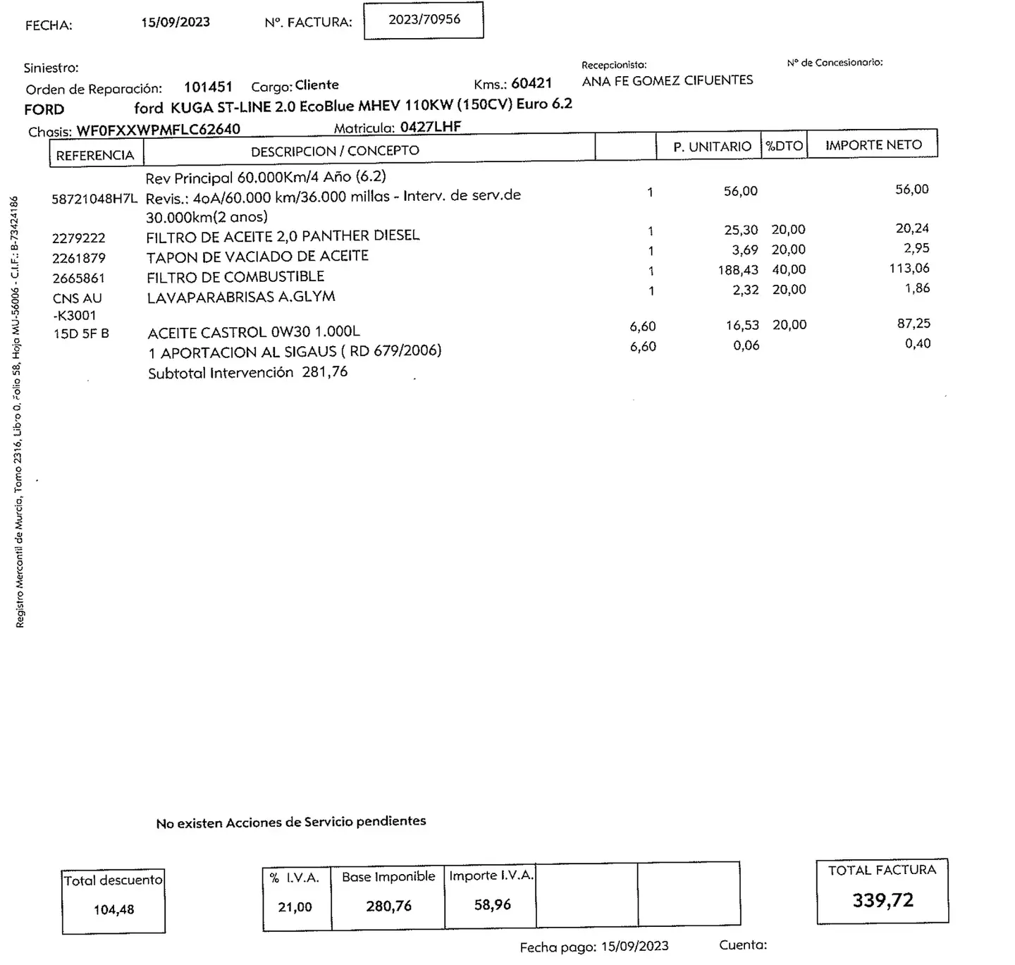 Foto Ford Kuga Ford Kuga 2.0 EcoBlue MHEV ST-Line (150 CV)