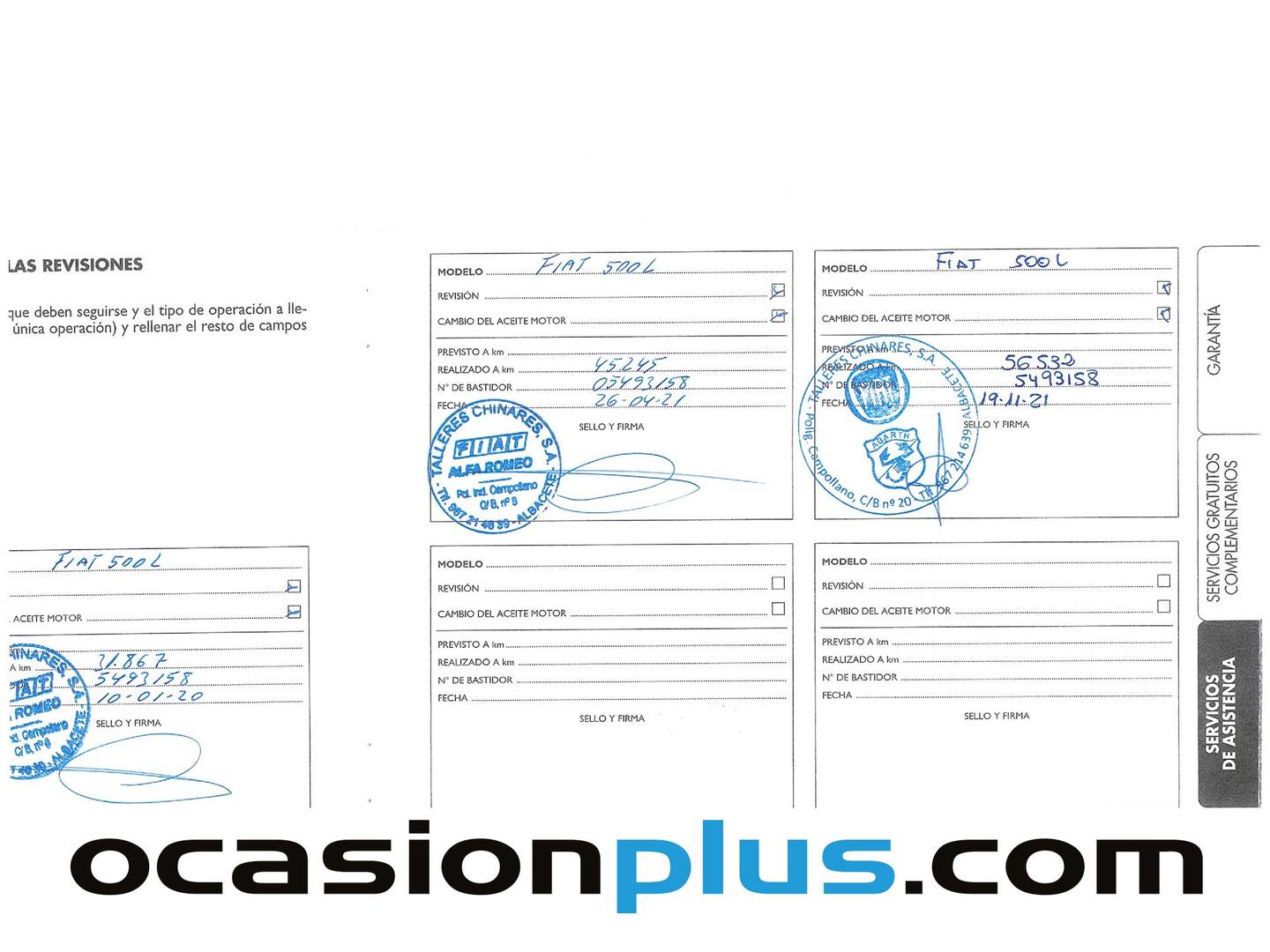 Foto del mantenimiento del Fiat 500L Fiat 500L 1.4 16v Lounge (95 CV)