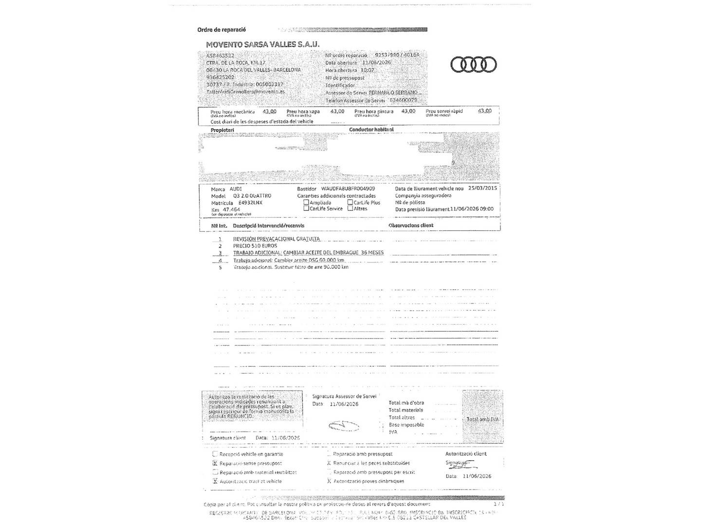 Audi Q3 Audi Q3 Attraction 2.0 TFSI quattro (170 CV) S tronic 4x4 km 0