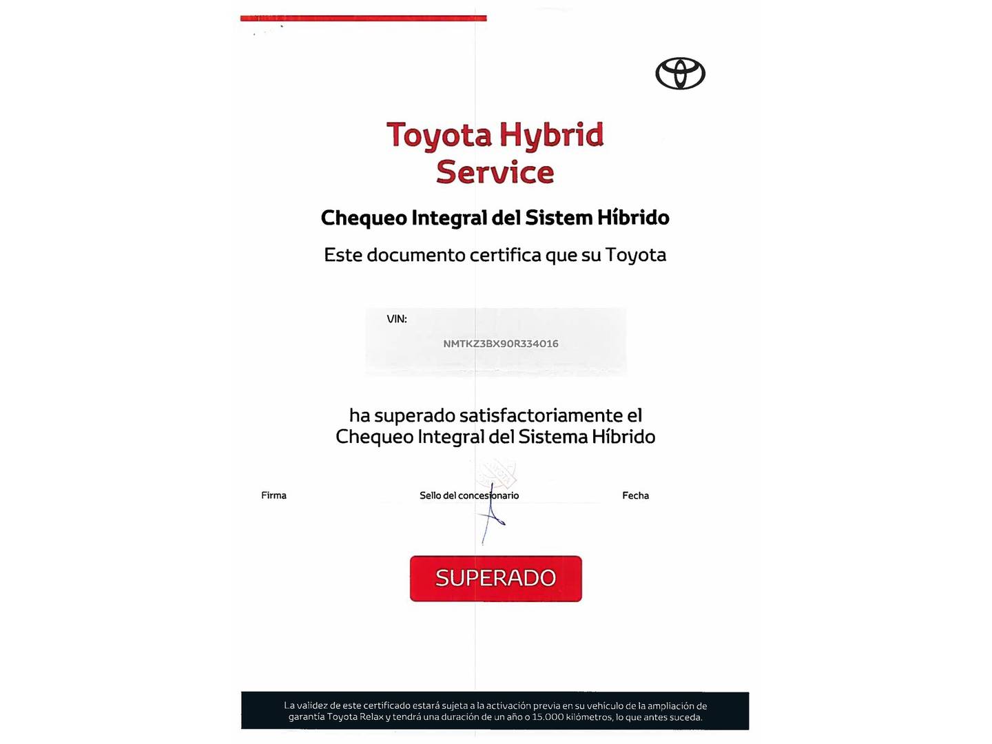 Foto del mantenimiento del Toyota Yaris Cross Toyota Yaris Cross 120H Style (116 CV)