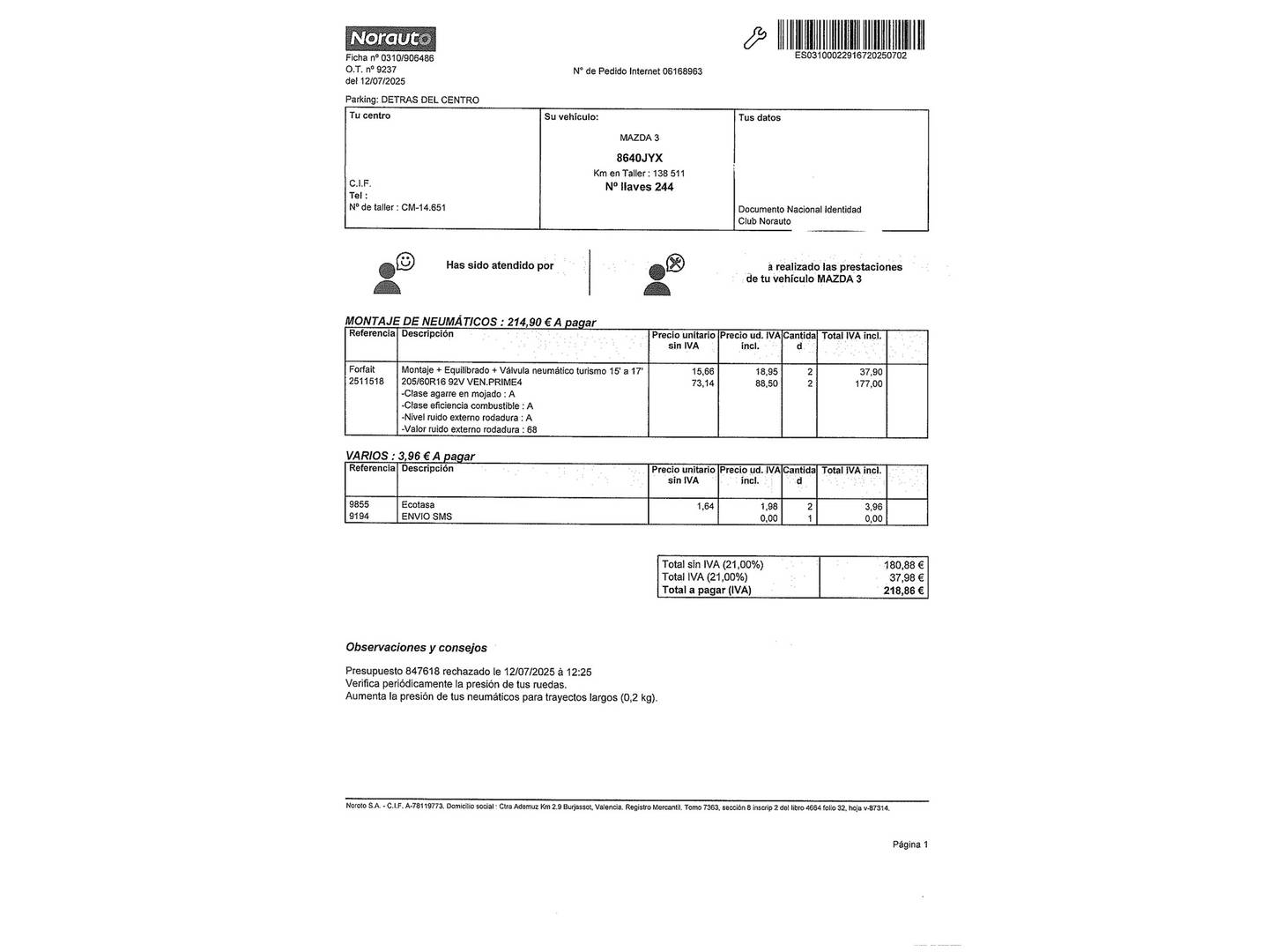 Foto Mazda Mazda3 Mazda Mazda 3 2.2 DE MT Style+Navegador (150 CV)