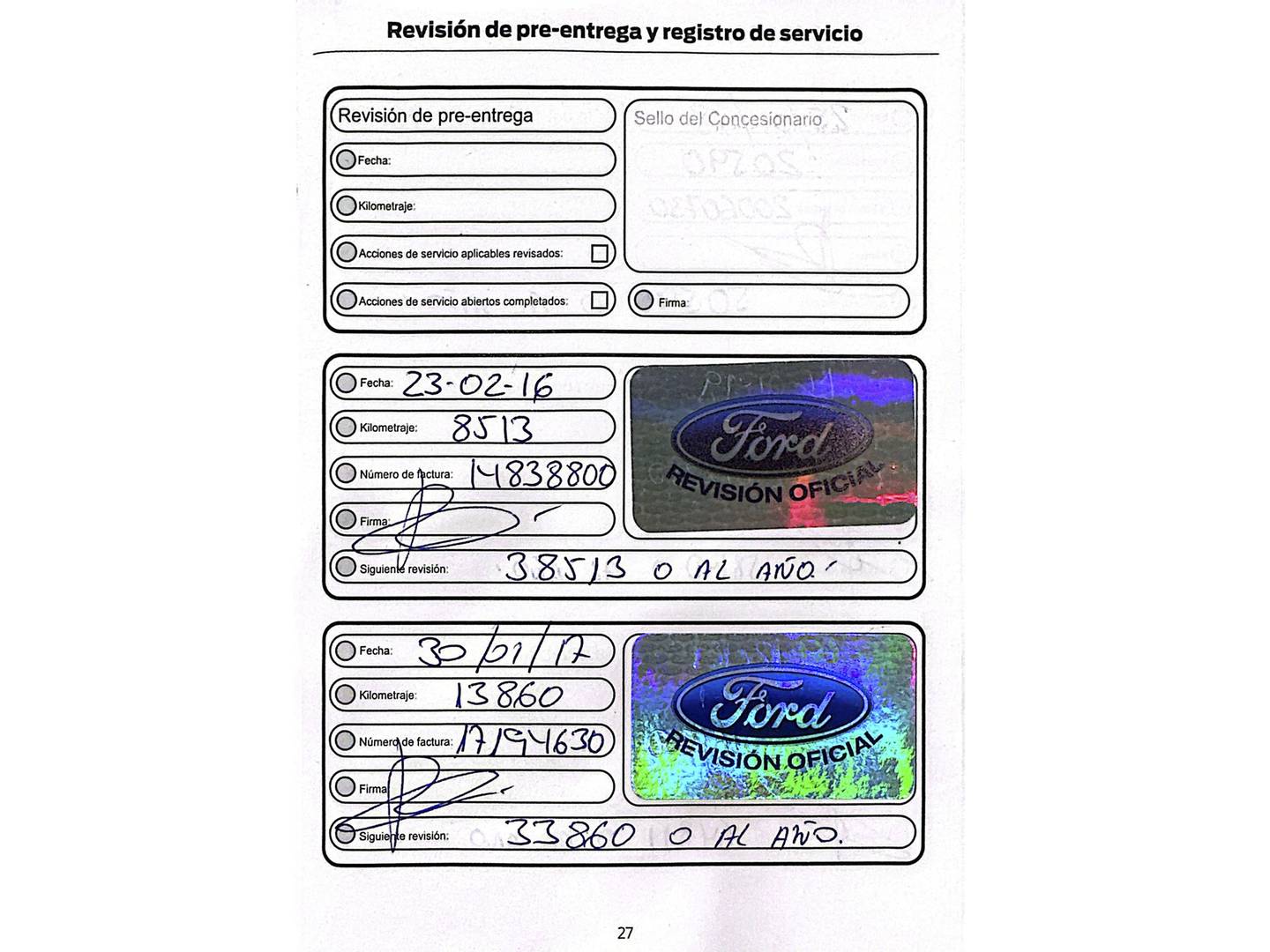 Foto del mantenimiento del Ford Tourneo Courier Ford Tourneo Courier 1.0 EcoBoost Trend (100 CV)