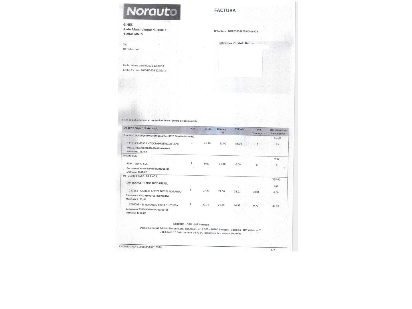 Foto del mantenimiento del Peugeot 208 Peugeot 208 Style BlueHDi (75 CV)