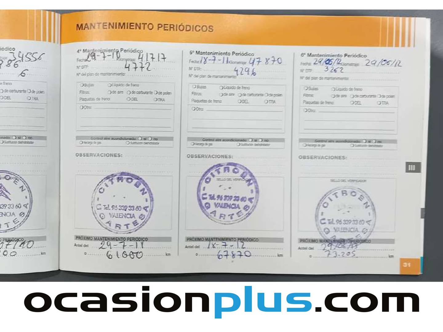 Foto del mantenimiento del Citroën Xsara Picasso Citroën Xsara Picasso 1.6 SX Top (110 CV)