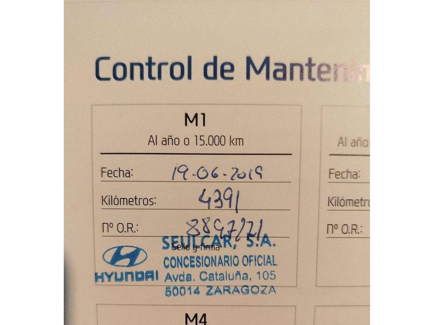 Foto del mantenimiento del Hyundai i30 Hyundai i30 1.0 TGDI Link (120 CV)