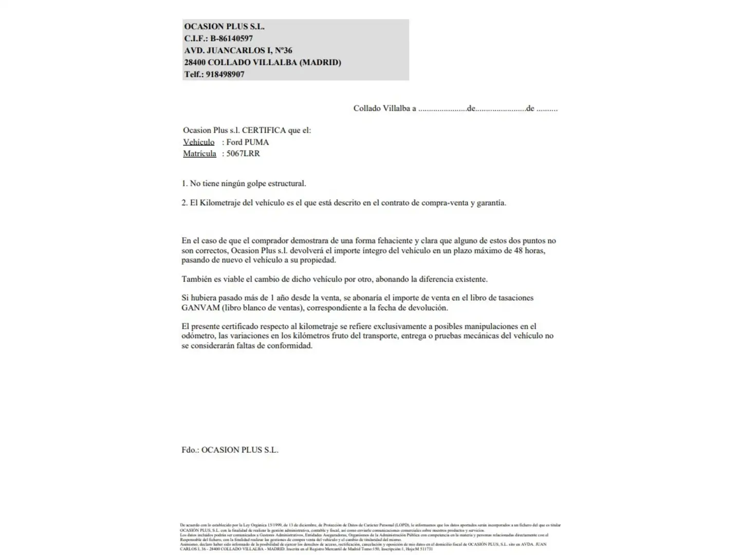 Certificado