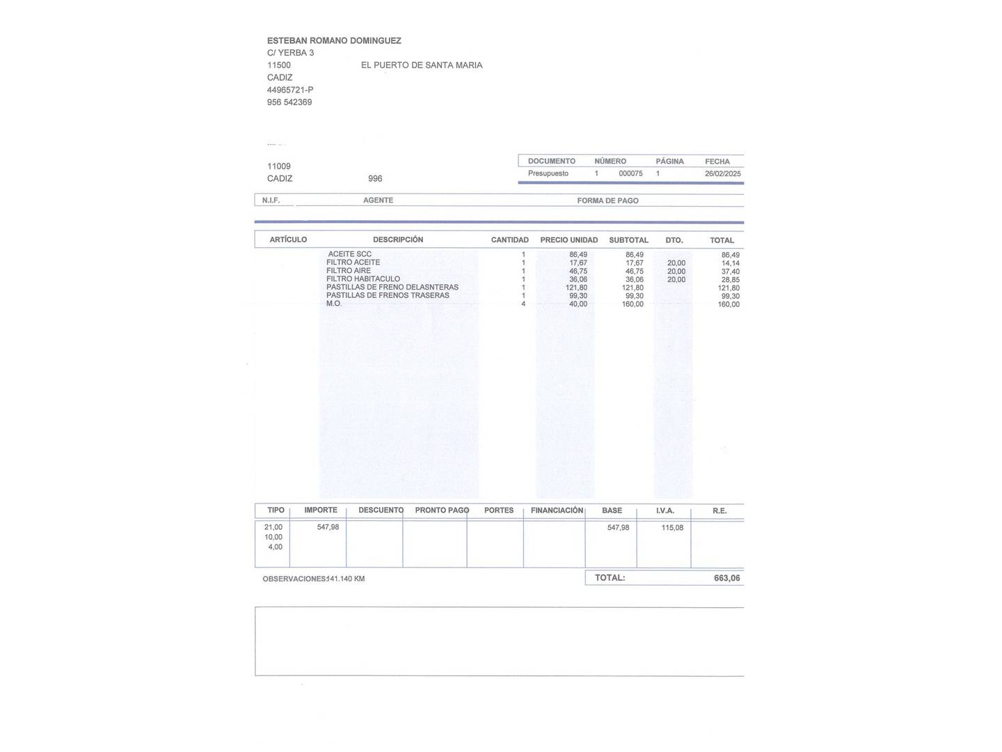 Foto del mantenimiento del Audi A4 Audi A4 Avant Advanced edition 2.0 TDI (150 CV) S tronic