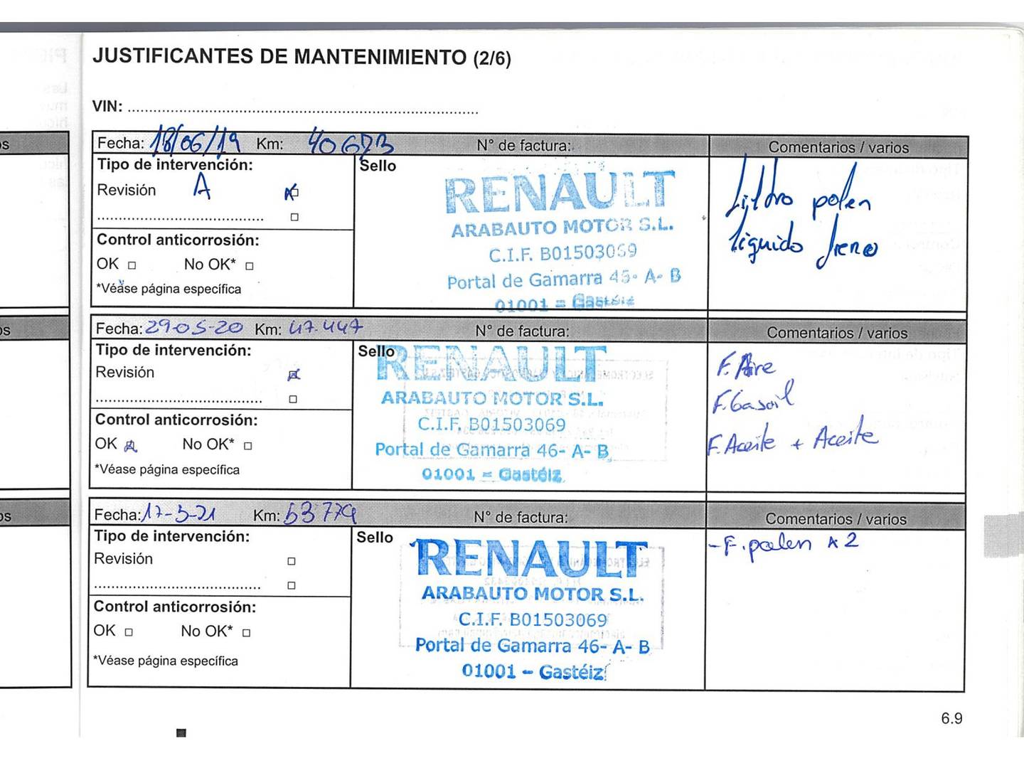 Foto del mantenimiento del Renault Espace Renault Espace Initiale Paris Energy dCi  (160 CV) TT EDC 7 Plazas