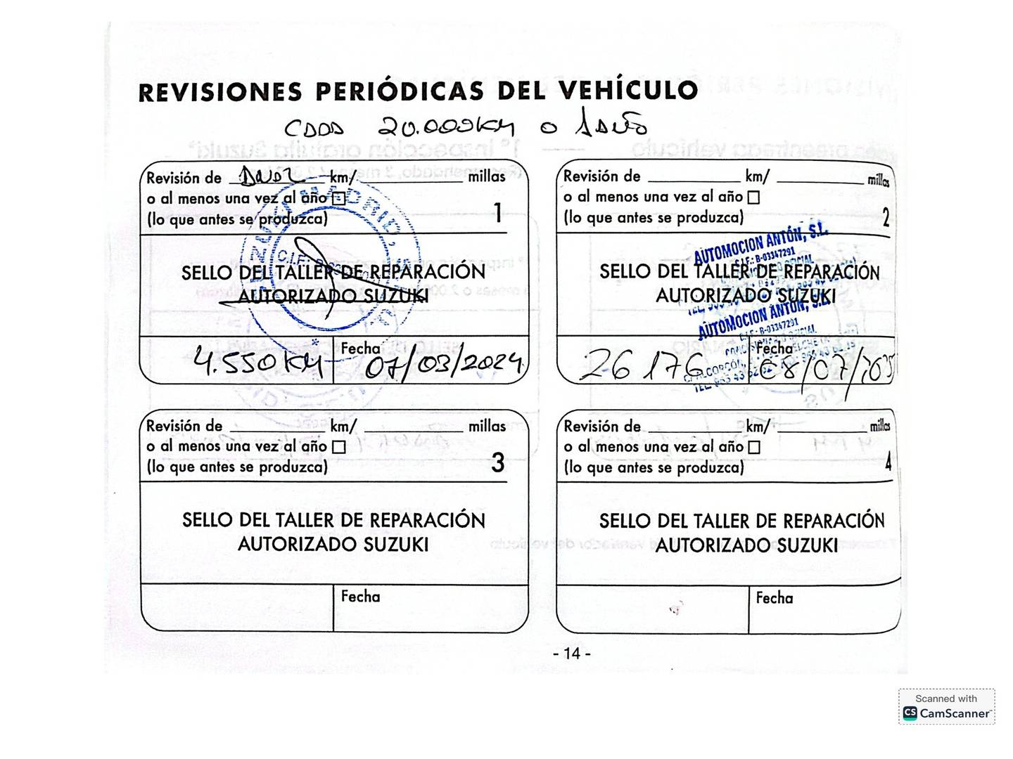 Foto del mantenimiento del Suzuki Swift Suzuki Swift 1.4T Mild Hybrid Sport (129 CV)