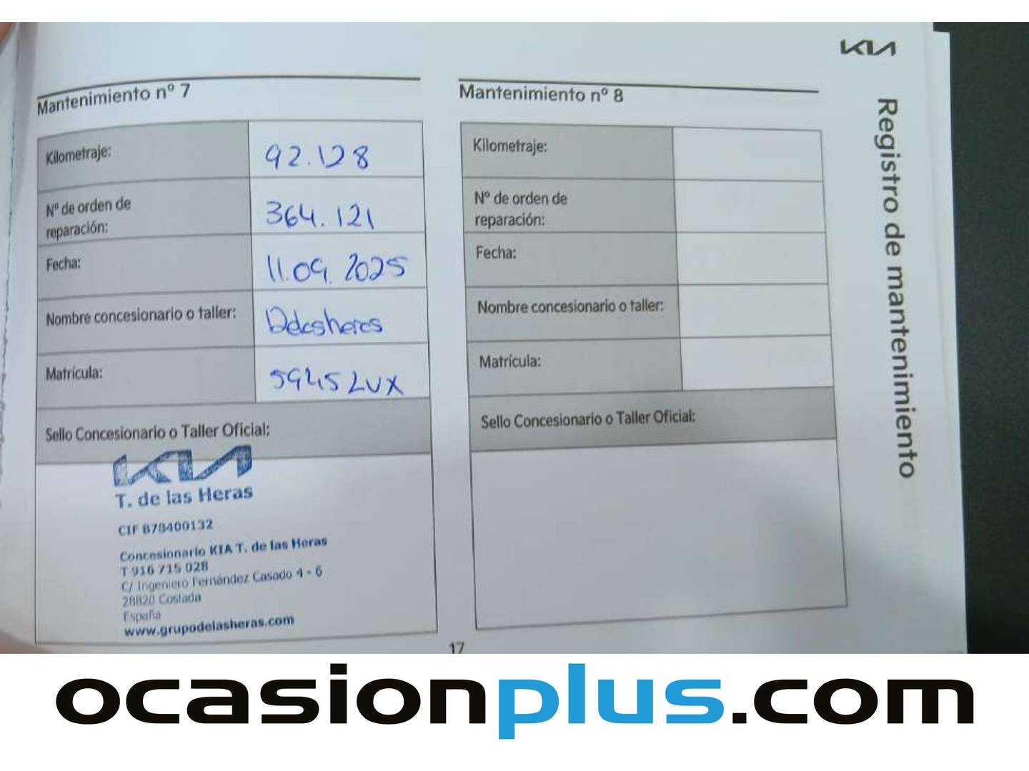 Foto del mantenimiento del KIA XCeed KIA XCeed 1.5 MHEV iMT Tech (160 CV)