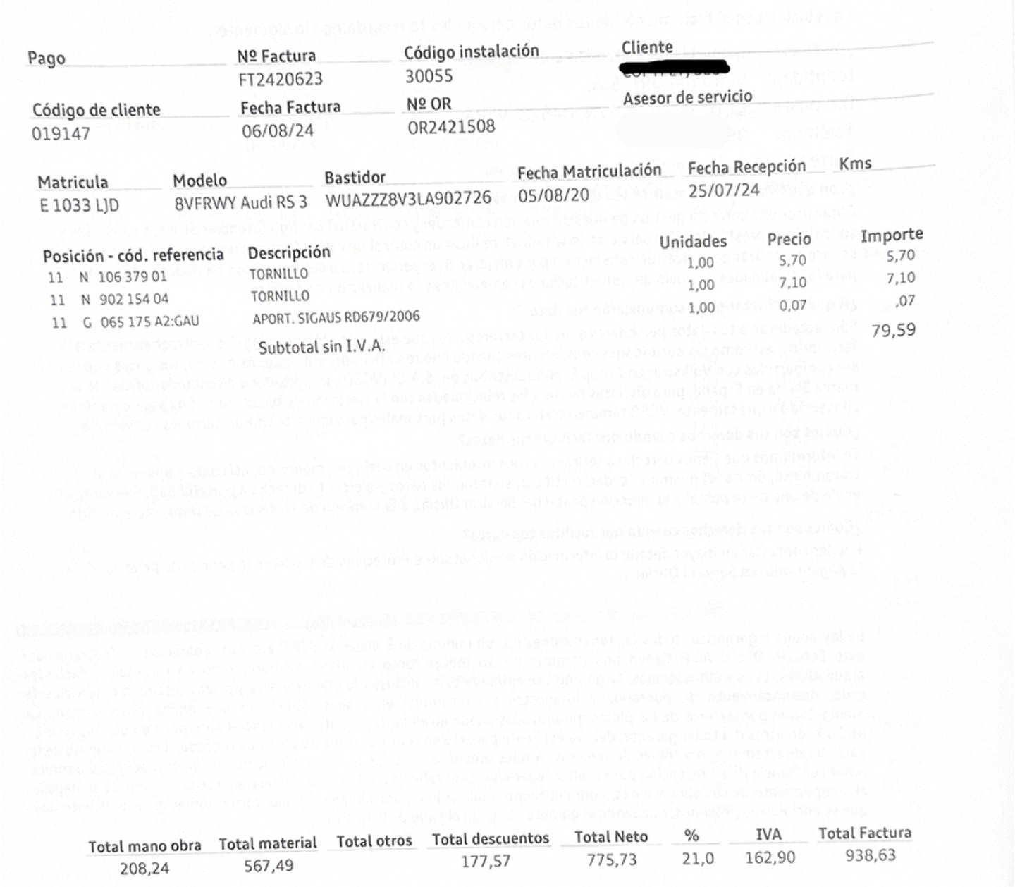 Foto Audi A3 Audi RS3 Sportback 2.5 TFSI Quattro (400 CV) S-Tronic