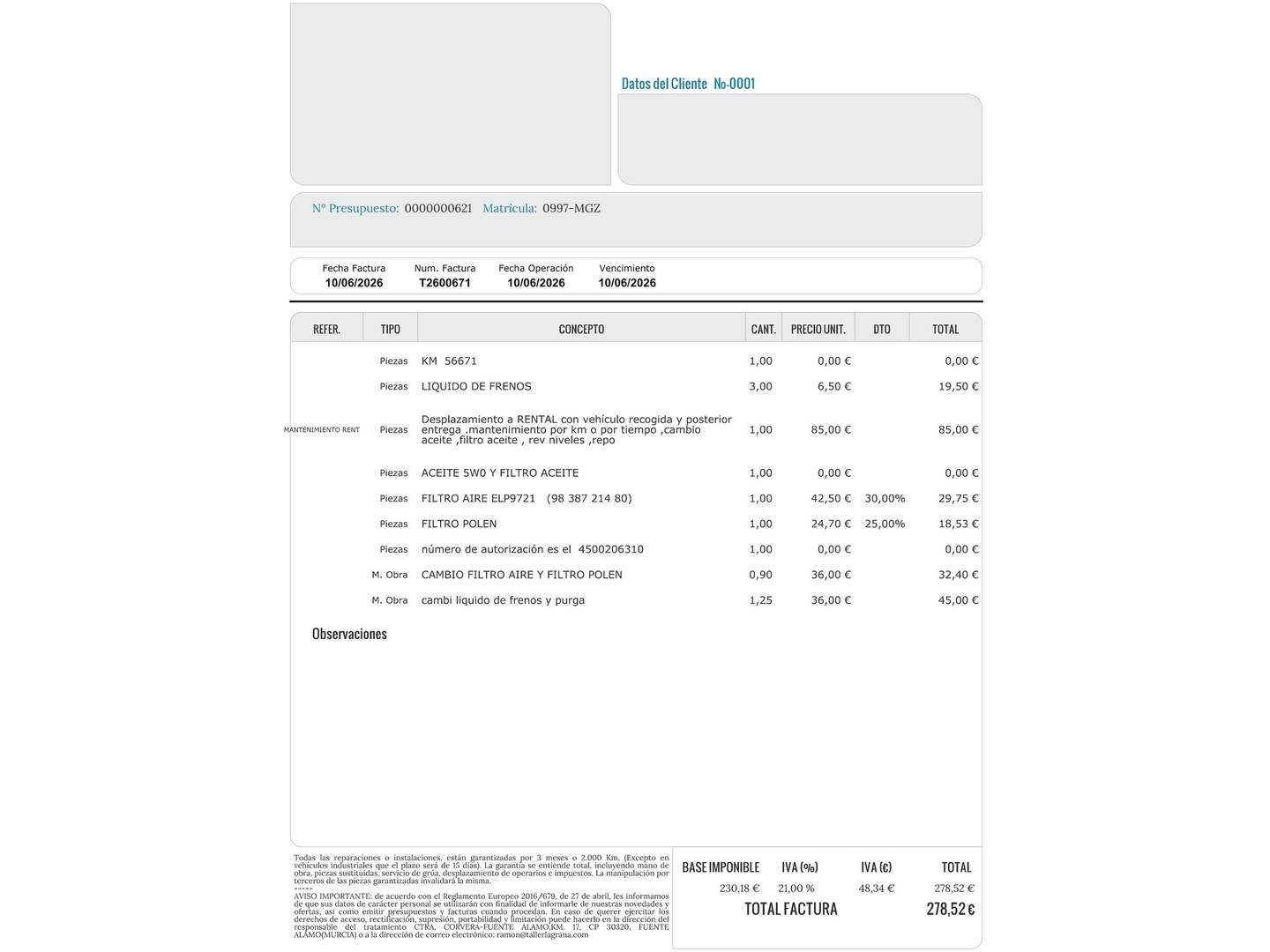 Foto del mantenimiento del Opel Mokka Opel Mokka 1.2 T GS (136 CV)